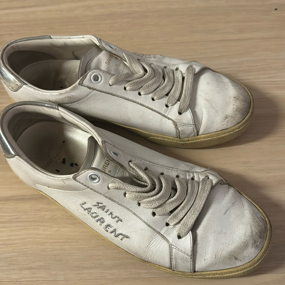 YSL Saint Laurent leather sneakers